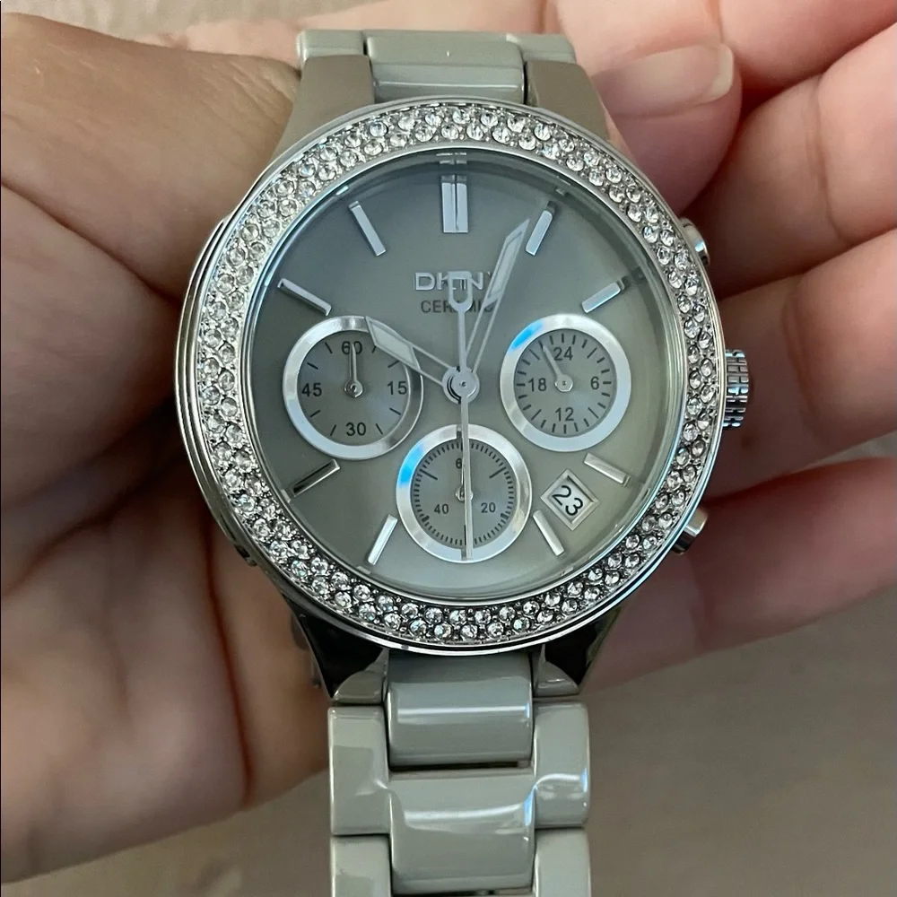 DKNY Gray Ceramic Watch - Picture 1 of 4